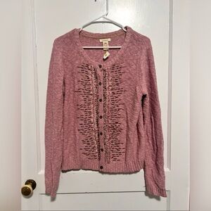 SUNDANCE CATALOG Day to Night Dusty Pink
Beaded Cardigan Size M $158